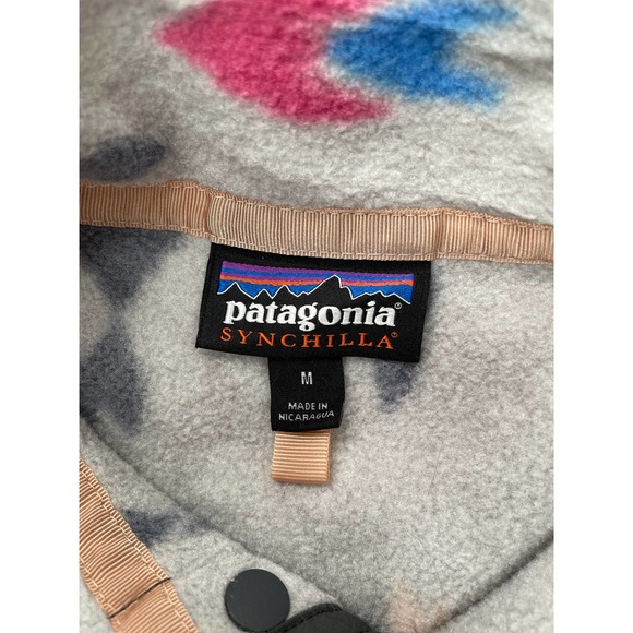 Patagonia Women's Lightweight Synchilla Snap T Fleece Pullover Wish Tails Arrows - Picture 3 of 4
